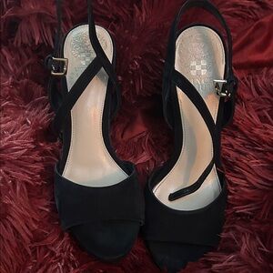 Vince Camuto Black Strappy Heels